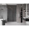 Mexen Velar klizna tuš vrata 150 cm, prozirna, brušeni nikal - 871-150-000-01-97