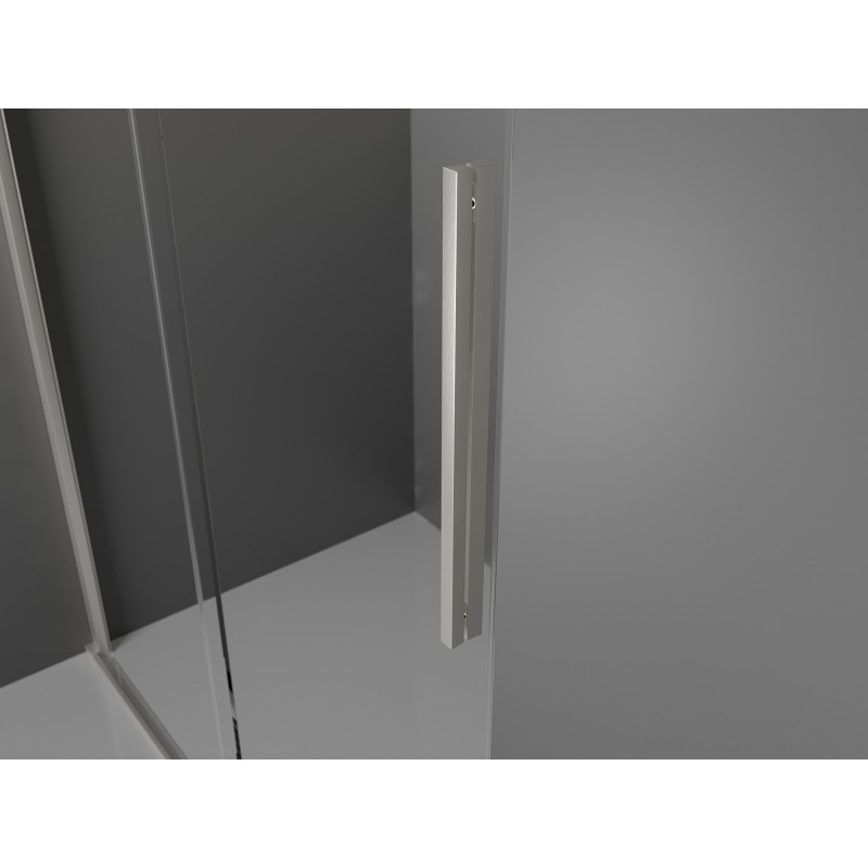 Mexen Velar drzwi prysznicowe rozsuwane 120 cm, transparent, nikiel szczotkowany - 871-120-000-01-97
