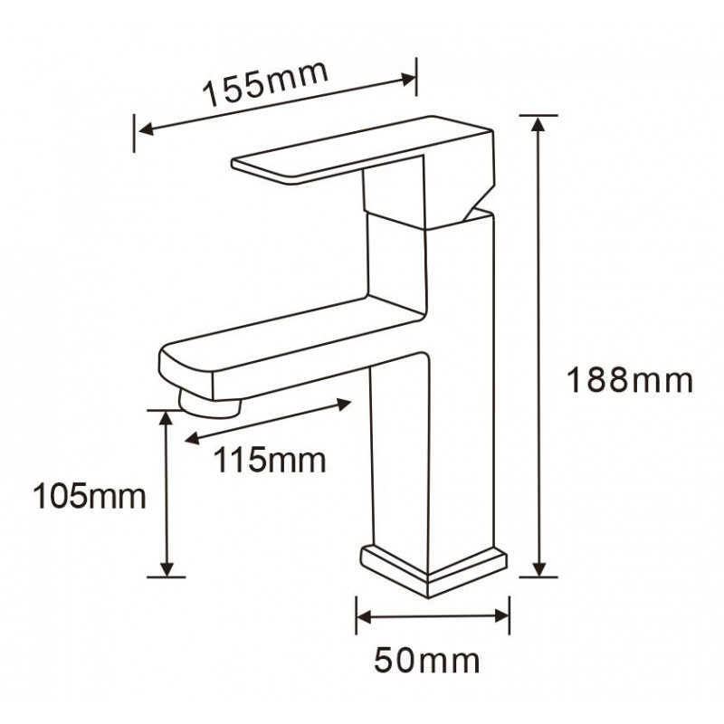 Mexen Emma Waschbeckenarmatur, schwarz - 71900-70