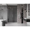 Mexen Velar drzwi prysznicowe rozsuwane 160 cm, transparent, nikiel szczotkowany - 871-160-000-01-97