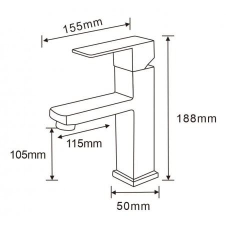 Mexen Emma robinet de lavabo, or brossé - 71900-50