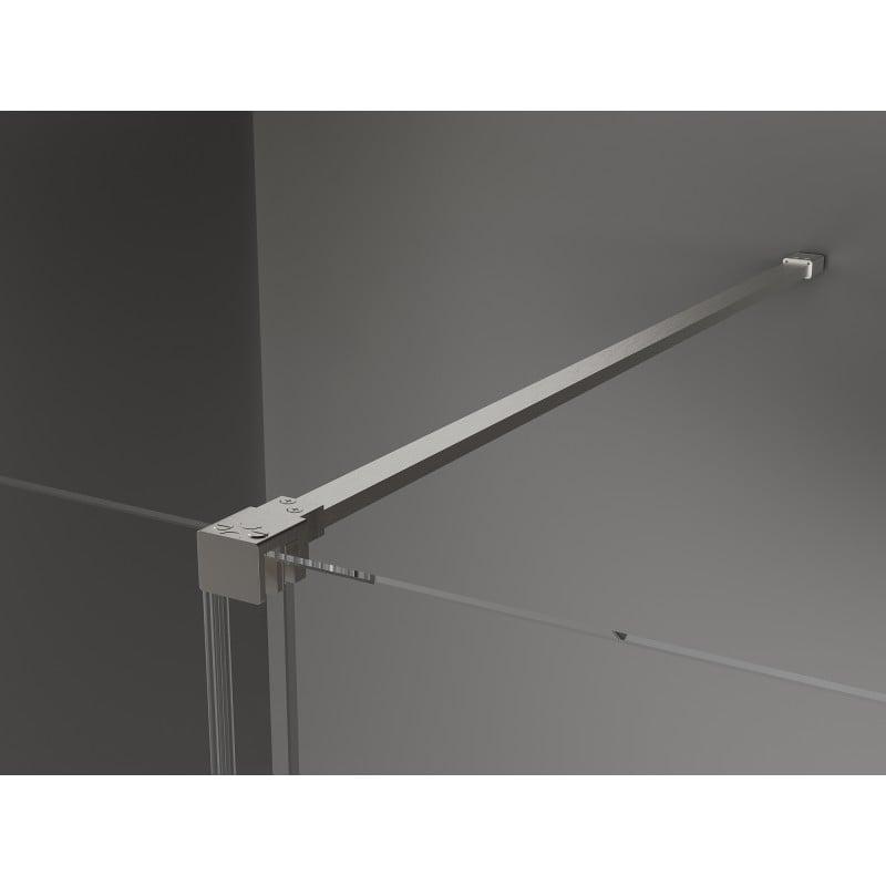 Mexen Velar drzwi prysznicowe rozsuwane 160 cm, transparent, nikiel szczotkowany - 871-160-000-01-97