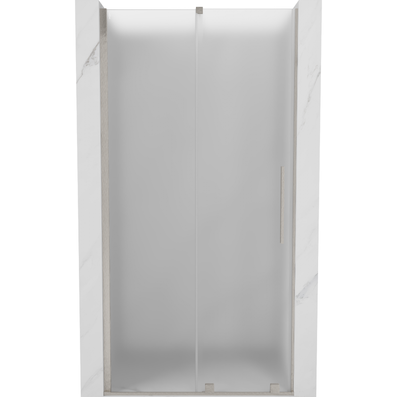 Mexen Velar porta de chuveiro deslizante 100 cm, fosco, níquel escovado - 871-100-000-31-97