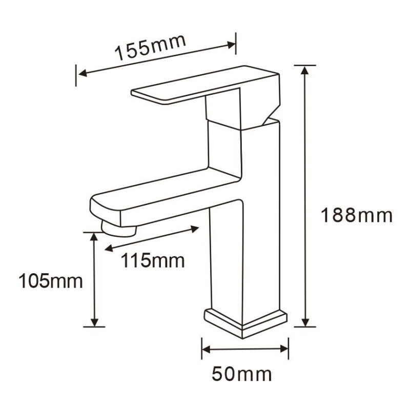 Mexen Emma valamusegisti, inox - 71900-00