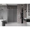 Mexen Velar Schiebetür Dusche 130 cm, satiniert, gebürstetes Nickel - 871-130-000-31-97