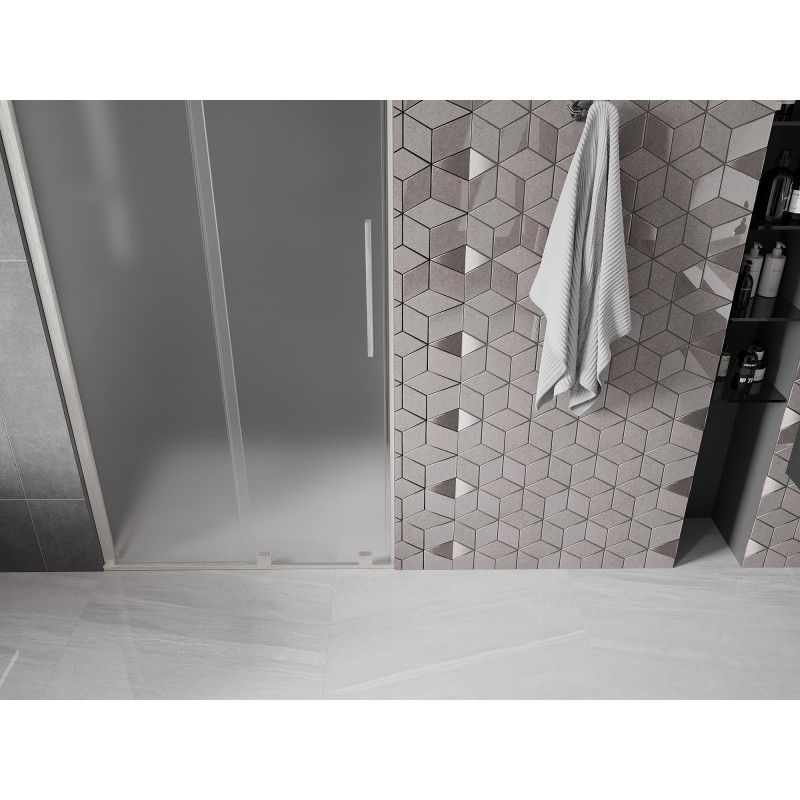 Mexen Velar portas de duche deslizantes 120 cm, fosco, níquel escovado - 871-120-000-31-97