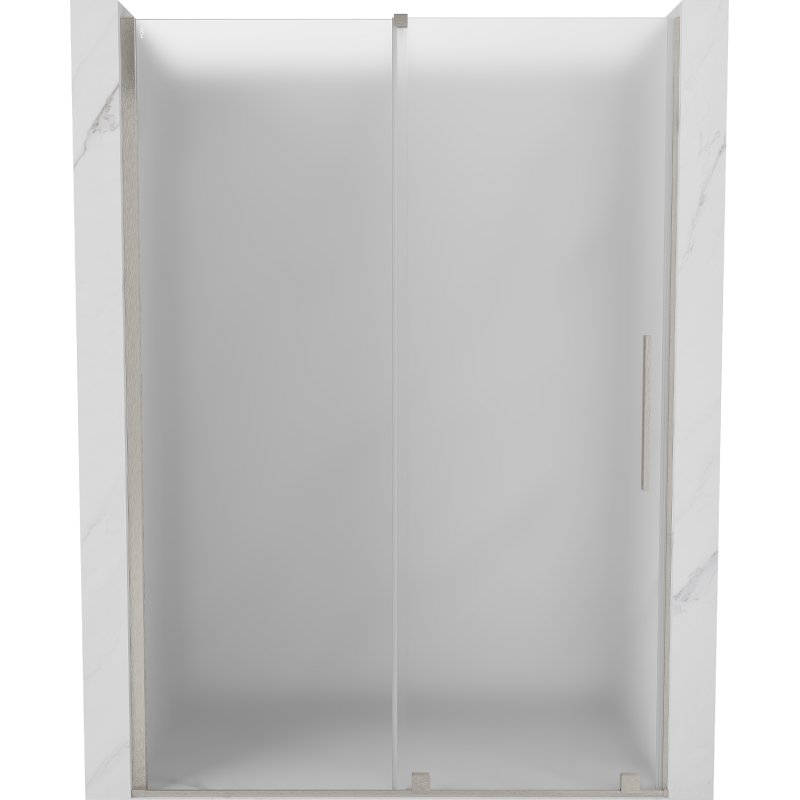 Mexen Velar schuifdouchedeur 160 cm, ijs, geborsteld nikkel - 871-160-000-31-97