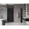 Mexen Velar sliding shower doors 90 cm, graphite, brushed nickel - 871-090-000-41-97
