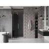 Mexen Velar 110 cm Sliding Shower Door, Graphite, Brushed Nickel - 871-110-000-41-97
