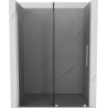 Mexen Velar 140 cm Sliding Shower Door, Graphite, Brushed Nickel - 871-140-000-41-97