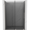 Mexen Velar Schiebetür für Dusche 140 cm, Graphit, gebürsteter Nickel - 871-140-000-41-97