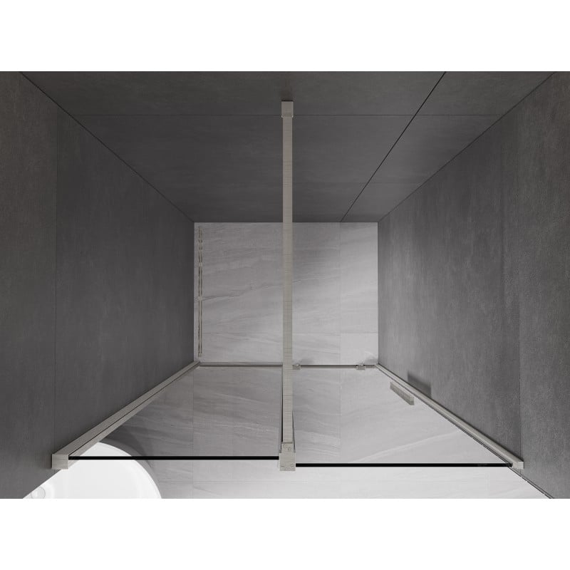 Mexen Velar drzwi prysznicowe rozsuwane 110 cm, grafit, nikiel szczotkowany - 871-110-000-41-97