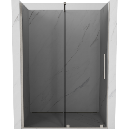 Mexen Velar sliding shower door 160 cm, graphite, brushed nickel - 871-160-000-41-97