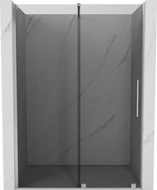 Mexen Velar schuifdouchedeur 160 cm, grafiet, geborsteld nikkel - 871-160-000-41-97