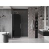 Mexen Velar sliding shower door 150 cm, graphite, brushed nickel - 871-150-000-41-97