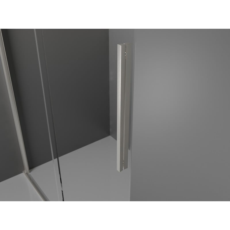 Mexen Velar sliding shower doors 90 cm, graphite, brushed nickel - 871-090-000-41-97