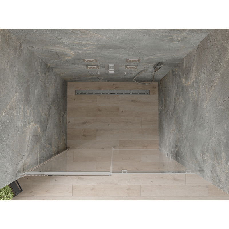 Mexen Omega porta doccia scorrevole 160 cm, trasparente, cromo - 825-160-000-01-00