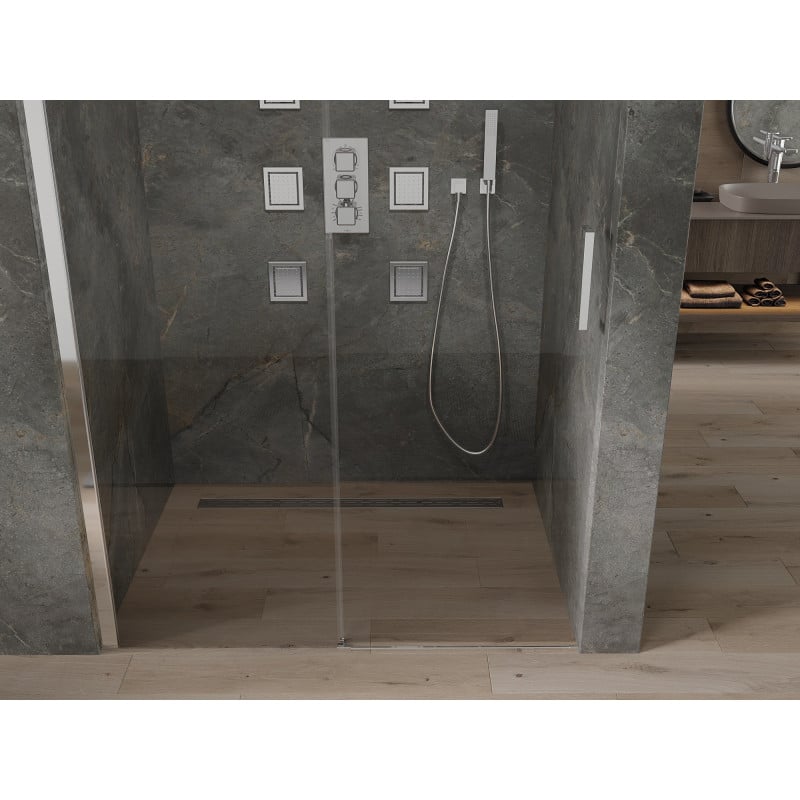 Mexen Omega skjutdörrar för dusch 160 cm, transparent, krom - 825-160-000-01-00