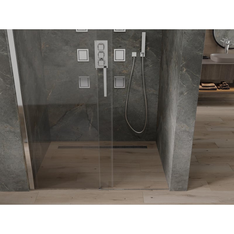 Mexen Omega schuifdeur voor douche 150 cm, transparant, chroom - 825-150-000-01-00