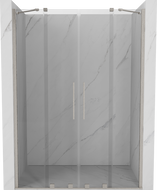 Mexen Velar Duo klizna vrata za tuš 140 cm, prozirno, brušeni nikal - 871-140-000-02-97