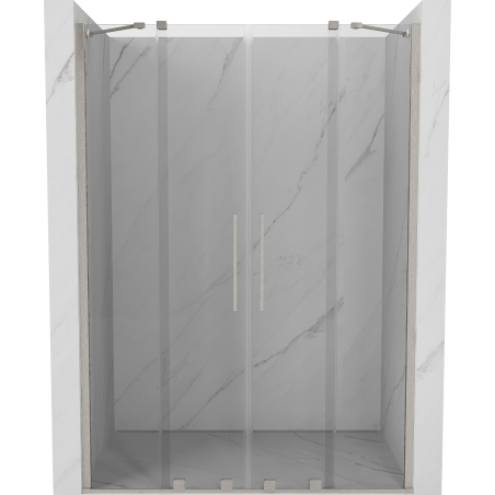 Mexen Velar Duo drzwi prysznicowe rozsuwane 160 cm, transparent, nikiel szczotkowany - 871-160-000-02-97