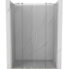 Mexen Velar Duo Schiebeduschtür 160 cm, transparent, gebürsteter Nickel - 871-160-000-02-97