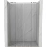 Mexen Velar Duo sliding shower doors 160 cm, transparent, brushed nickel - 871-160-000-02-97