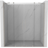 Mexen Velar Duo Sliding Shower Doors 170 cm, Transparent, Brushed Nickel - 871-170-000-02-97