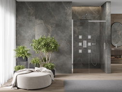 Mexen Omega puertas de ducha correderas 130 cm, transparente, cromo - 825-130-000-01-00