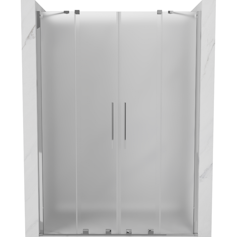Mexen Velar Duo porte de douche coulissante 140 cm, givré, chrome - 871-140-000-32-01