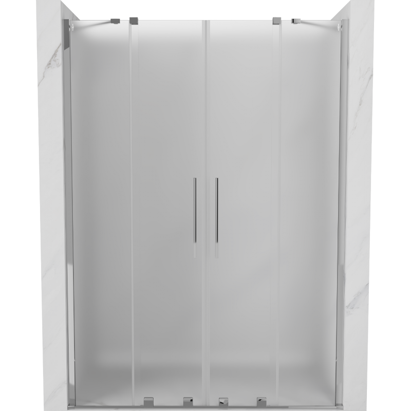 Mexen Velar Duo Schiebetüren für die Dusche 140 cm, matt, Chrom - 871-140-000-32-01
