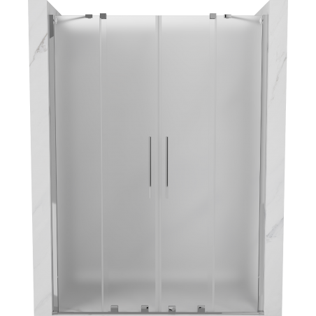 Mexen Velar Duo porte de douche coulissante 140 cm, givré, chrome - 871-140-000-32-01