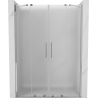 Mexen Velar Duo sliding shower door 140 cm, frosted, chrome - 871-140-000-32-01