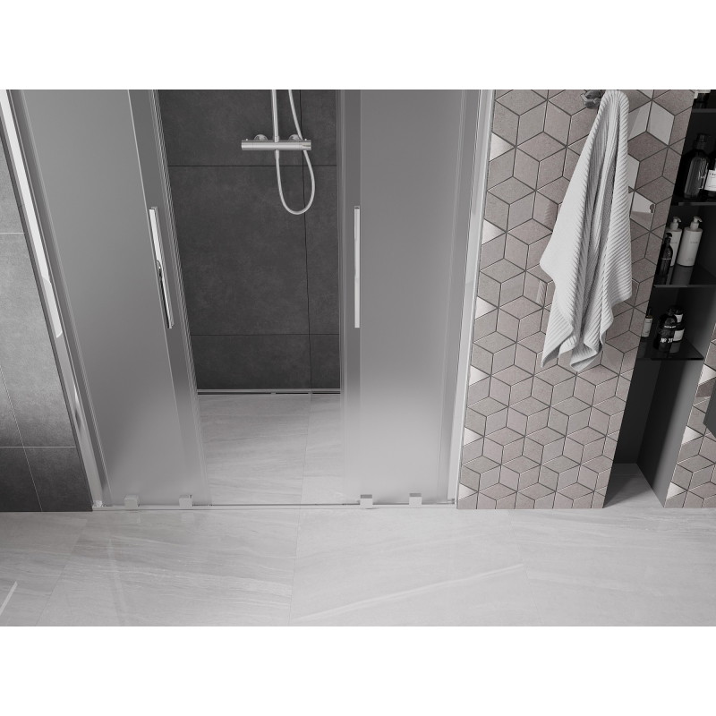 Mexen Velar Duo lükandustega dušiuks 140 cm, härmatis, kroom - 871-140-000-32-01
