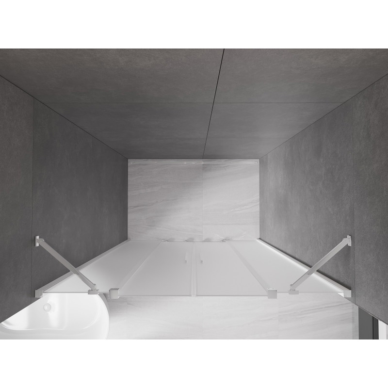 Mexen Velar Duo lükandustega dušiuks 140 cm, härmatis, kroom - 871-140-000-32-01