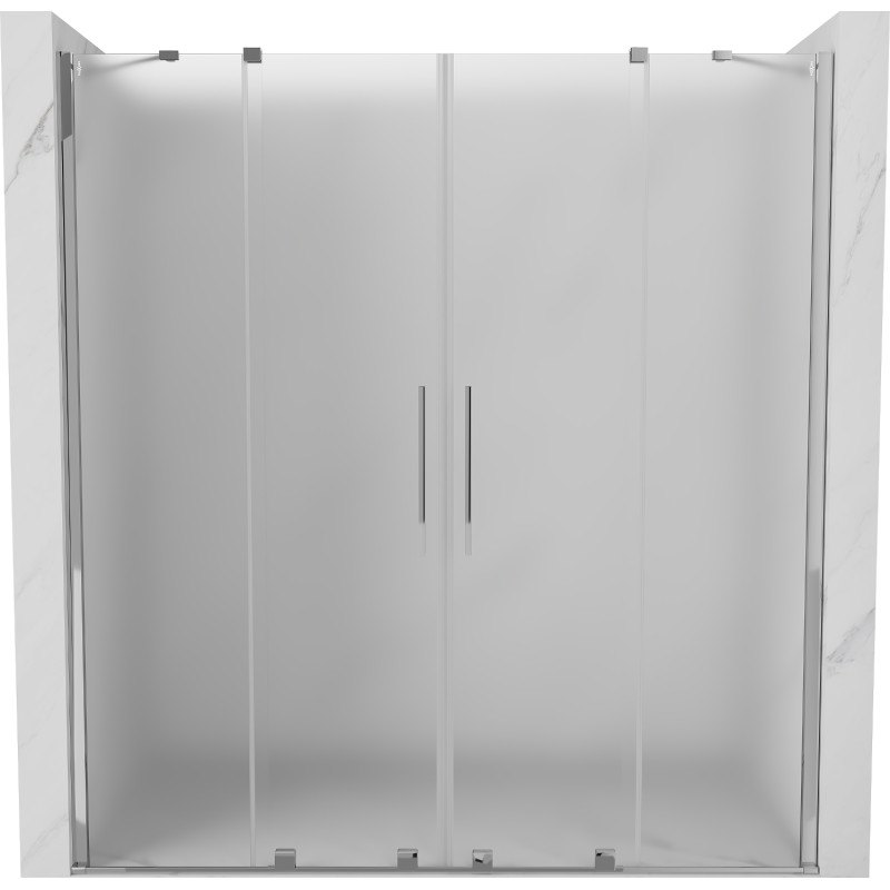Mexen Velar Duo klizna vrata za tuš kabinu 170 cm, mraz, krom - 871-170-000-32-01