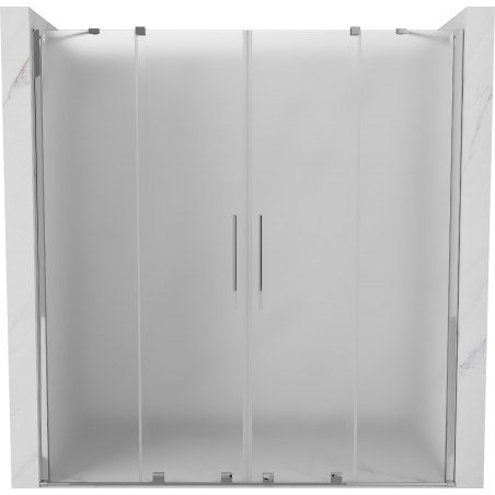 Mexen Velar Duo drzwi prysznicowe rozsuwane 170 cm, szron, chrom - 871-170-000-32-01