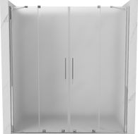 Mexen Velar Duo drzwi prysznicowe rozsuwane 200 cm, szron, chrom - 871-200-000-32-01