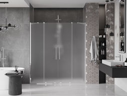 Mexen Velar Duo sliding shower doors 170 cm, frost, chrome - 871-170-000-32-01