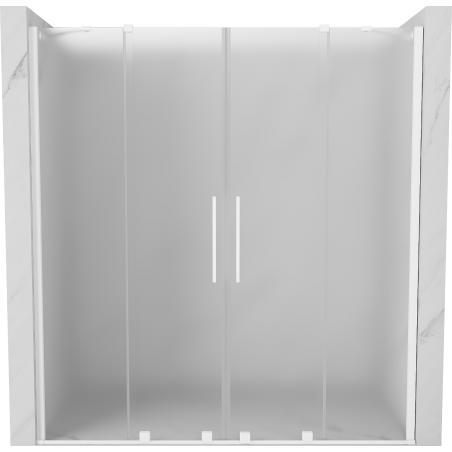 Mexen Velar Duo sliding shower doors 170 cm, frosted, white - 871-170-000-32-20