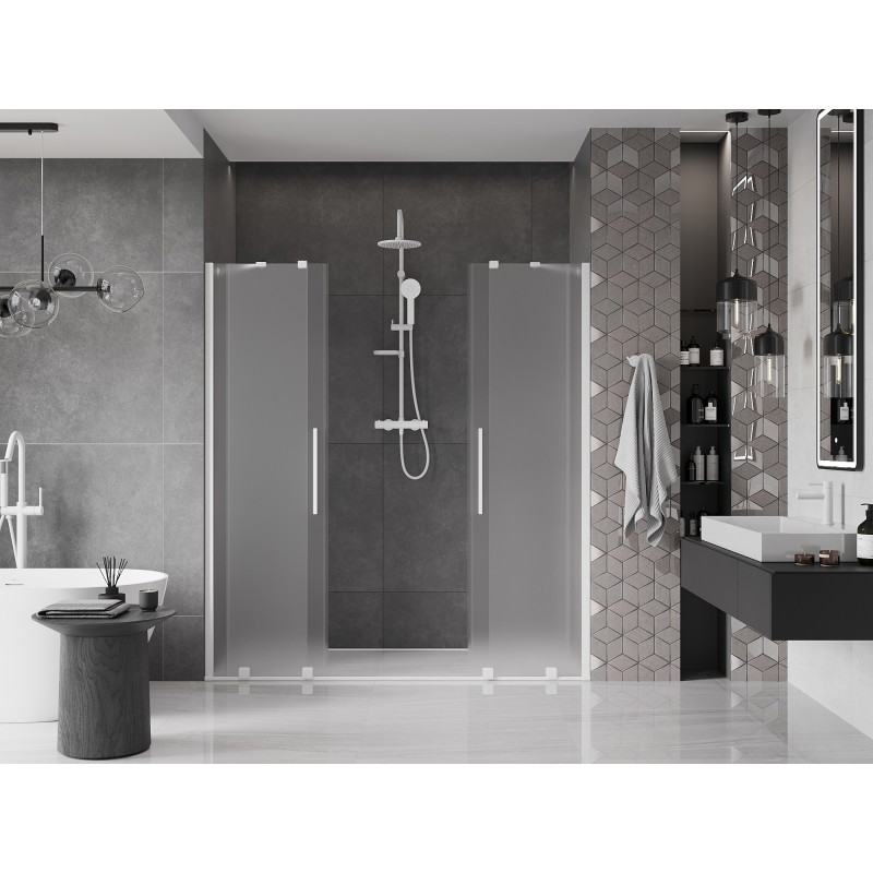 Mexen Velar Duo liuguksed duššile 170 cm, härmatis, valged - 871-170-000-32-20