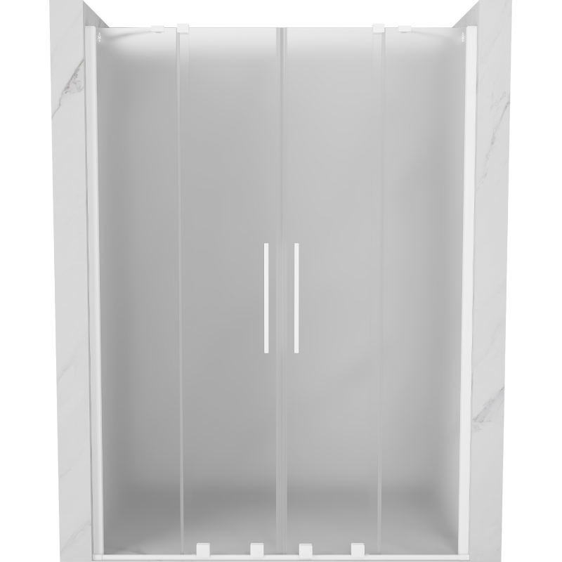 Mexen Velar Duo Schiebetüren für die Dusche 160 cm, mattiert, weiß - 871-160-000-32-20