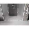 Mexen Velar Duo drzwi prysznicowe rozsuwane 200 cm, szron, białe - 871-200-000-32-20