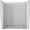 Mexen Velar Duo drzwi prysznicowe rozsuwane 200 cm, szron, białe - 871-200-000-32-20