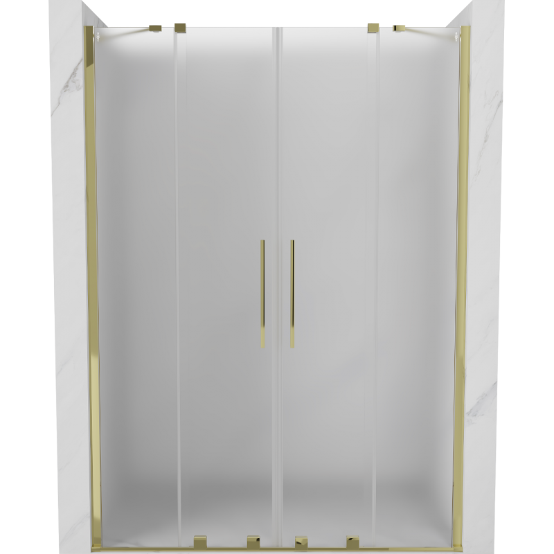 Mexen Velar Duo Schiebetüren für die Dusche 140 cm, mattiert, gold - 871-140-000-32-50