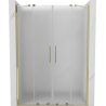 Mexen Velar Duo drzwi prysznicowe rozsuwane 140 cm, szron, złote - 871-140-000-32-50