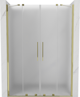Mexen Velar Duo drzwi prysznicowe rozsuwane 140 cm, szron, złote - 871-140-000-32-50