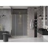 Mexen Velar Duo drzwi prysznicowe rozsuwane 140 cm, szron, złote - 871-140-000-32-50