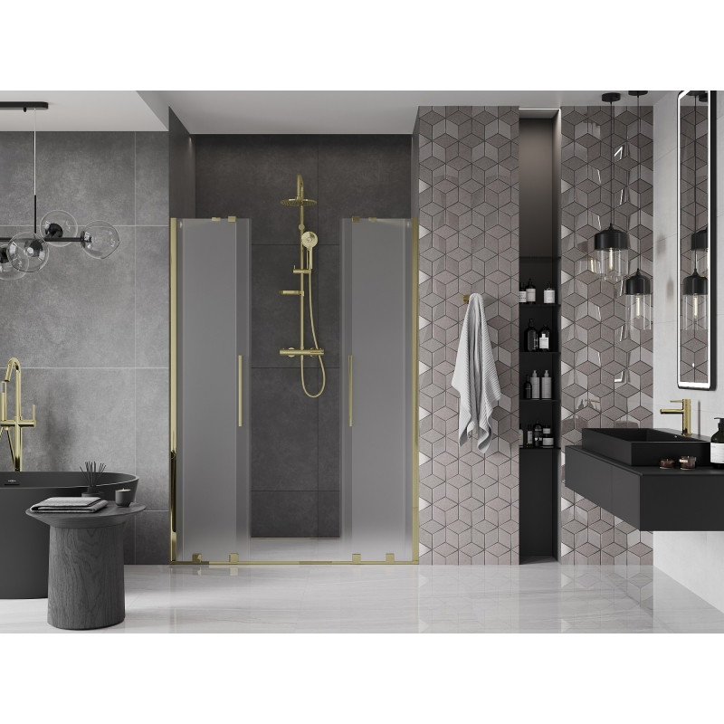 Mexen Velar Duo lükanddushuksi 150 cm, härm, kuldne - 871-150-000-32-50