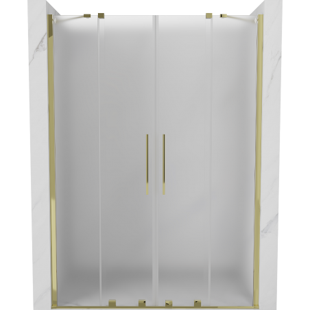 Mexen Velar Duo sliding shower doors 160 cm, frost, gold - 871-160-000-32-50
